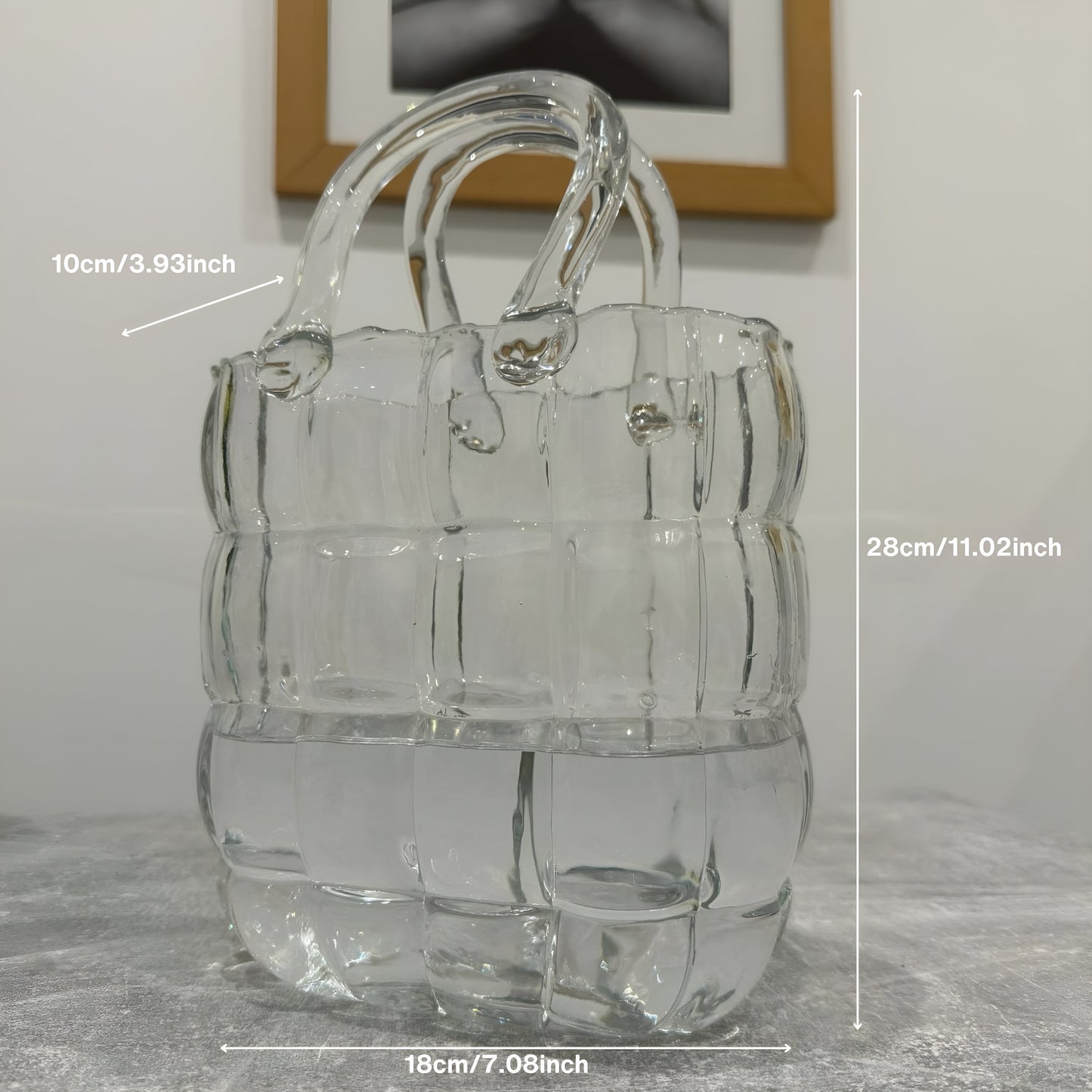 Transparent Bag Decorative Glassvase, Nordic Decor Home Decorer Glass Vase Hydroponic System Flower Arrangement Decorated Vases