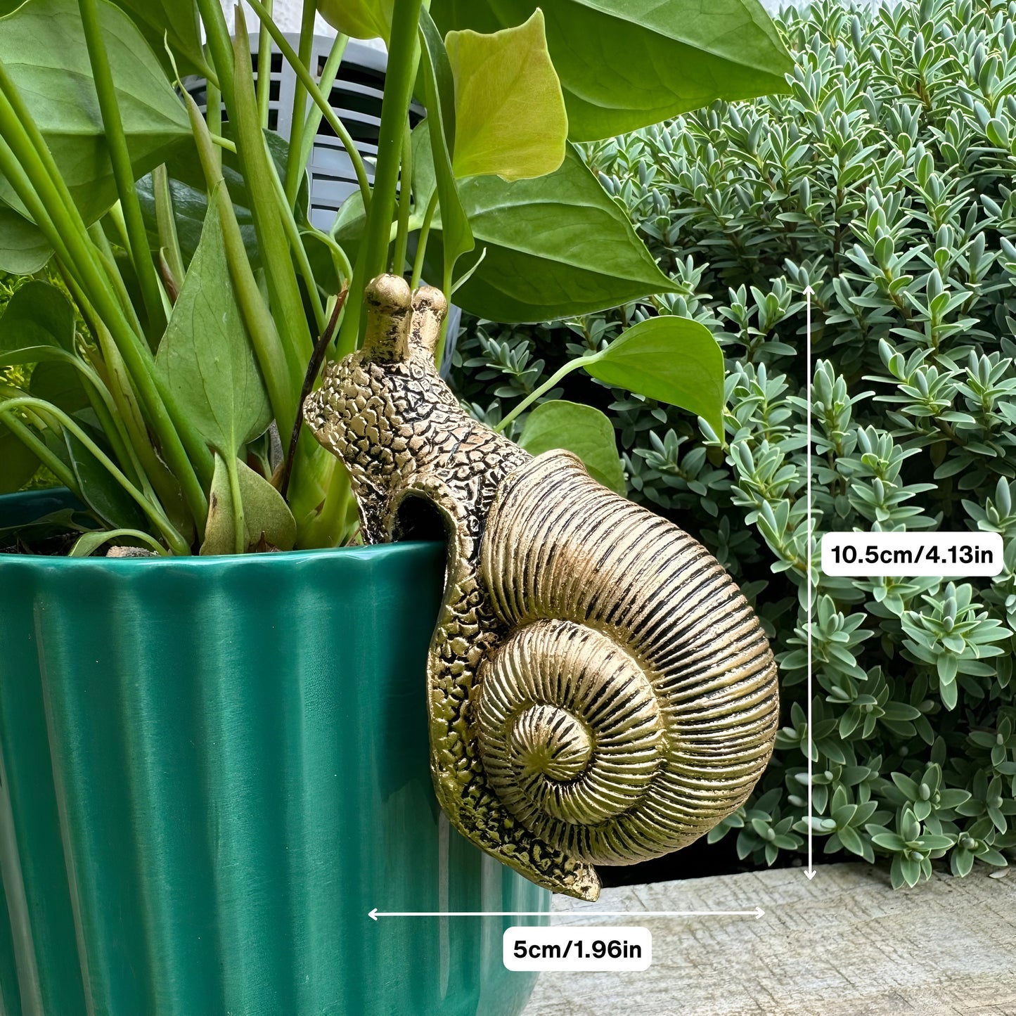 Snail Flowerpot Hugger - Resin Plant Pot Hanger Decorer Indoors Garden Hanging Statue Figurines Decoration Toppings